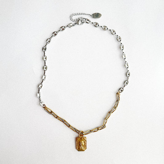 Collier Médaille et grains de café