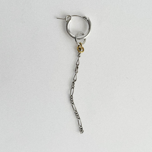 Boucle d'oreille - Argent & acier