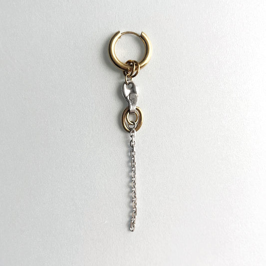 Boucle d'oreille - Grain de café et chaîne