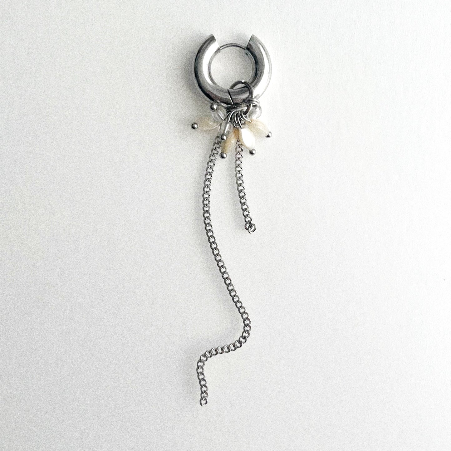 Boucle d'oreille Agnès - Argentée