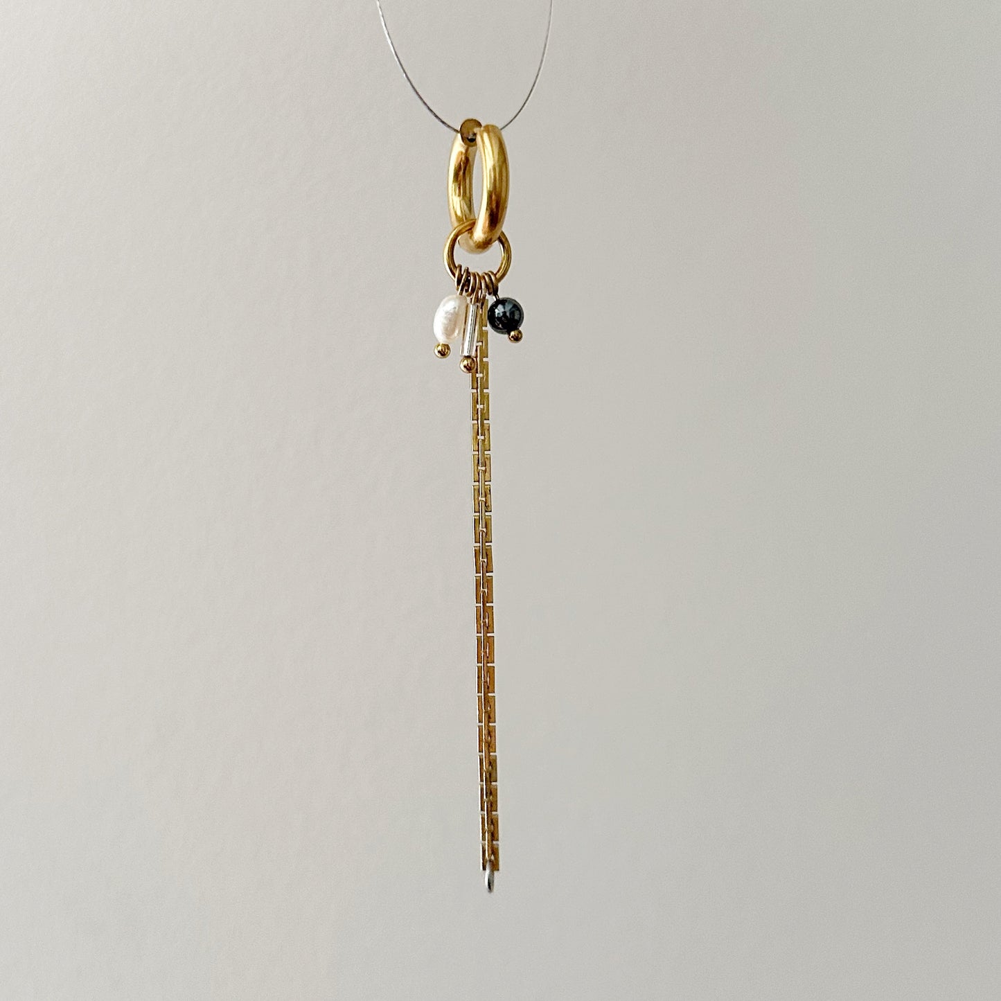 Boucle d'oreille - Perles multi