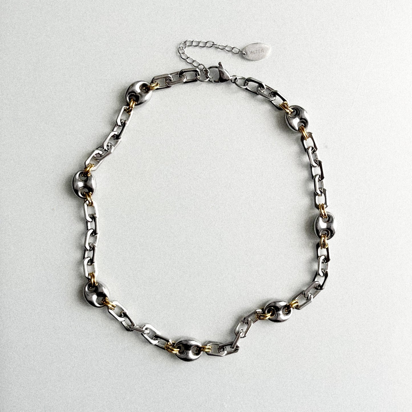 Collier - Grains de café en acier