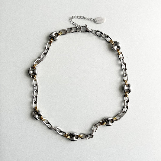 Collier - Grains de café en acier