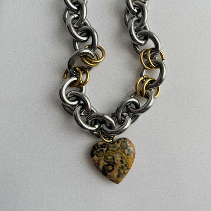 Collier - Chaîne chunky & Coeur