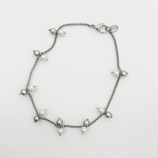 Collier - Perles grises
