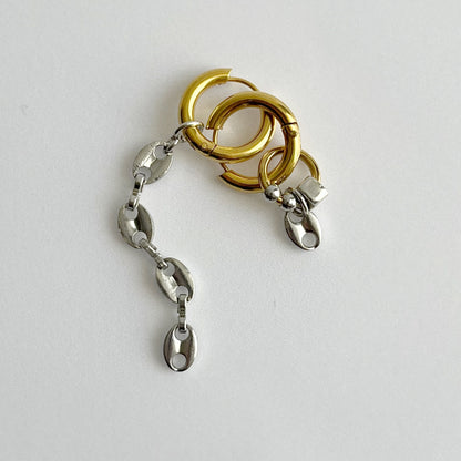 Paire de boucles - Détails chromés