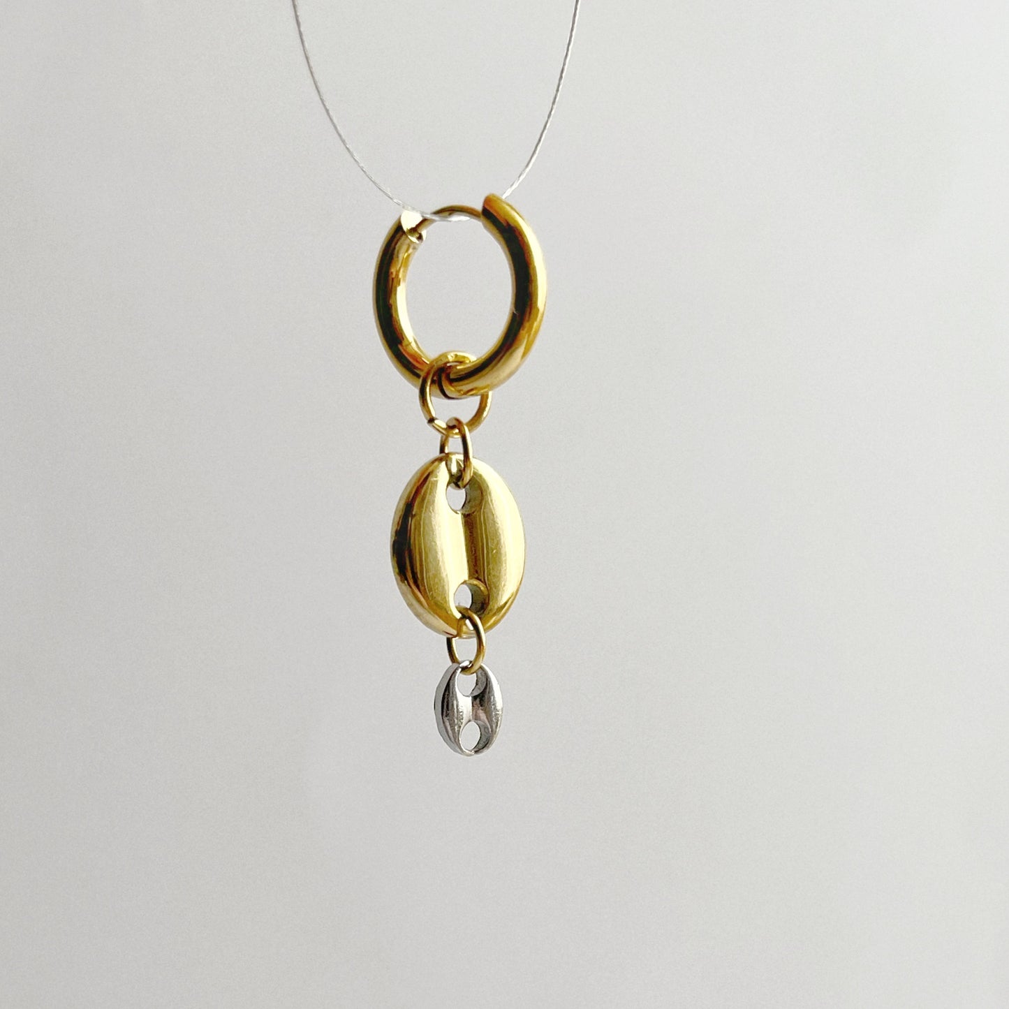 Boucle d'oreille - Double grain de café