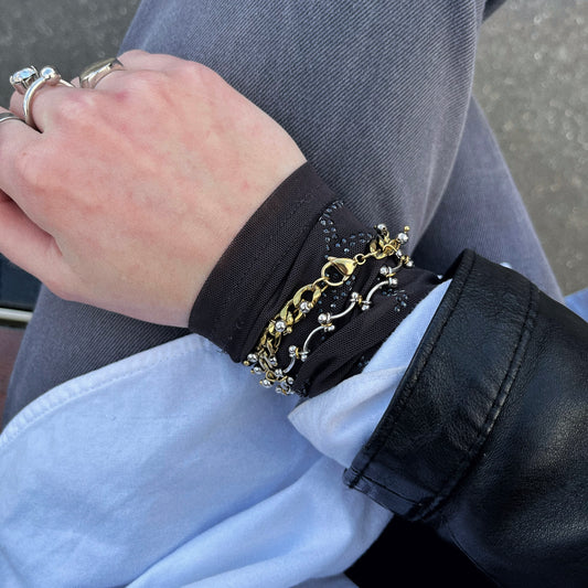Bracelet - Gouttes argentées