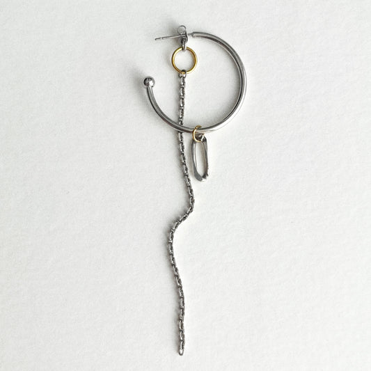 Boucle d'oreille - La "Créole argentée"