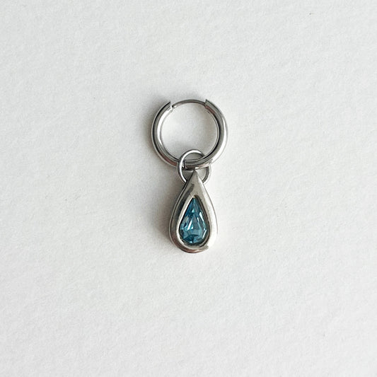Boucle d'oreille - Goutte bleue