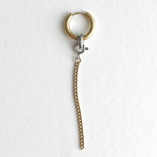 Boucle d'oreille - Maille cubaine dorée