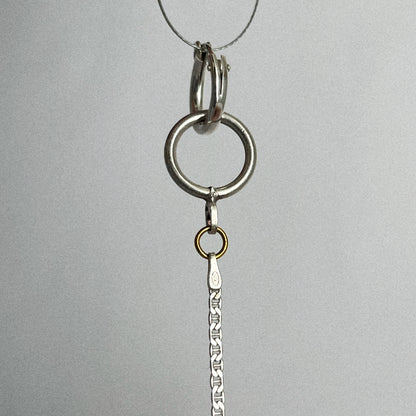 Boucle d'oreille - Maille marine argent 925