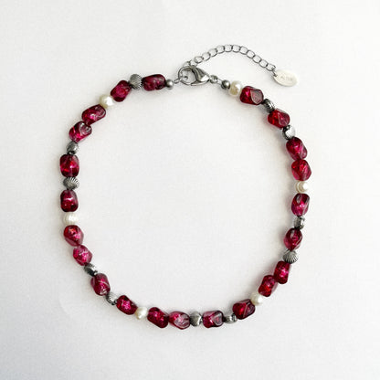 Collier perles & coquillages en argent