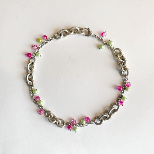Collier rose/vert - 23.77