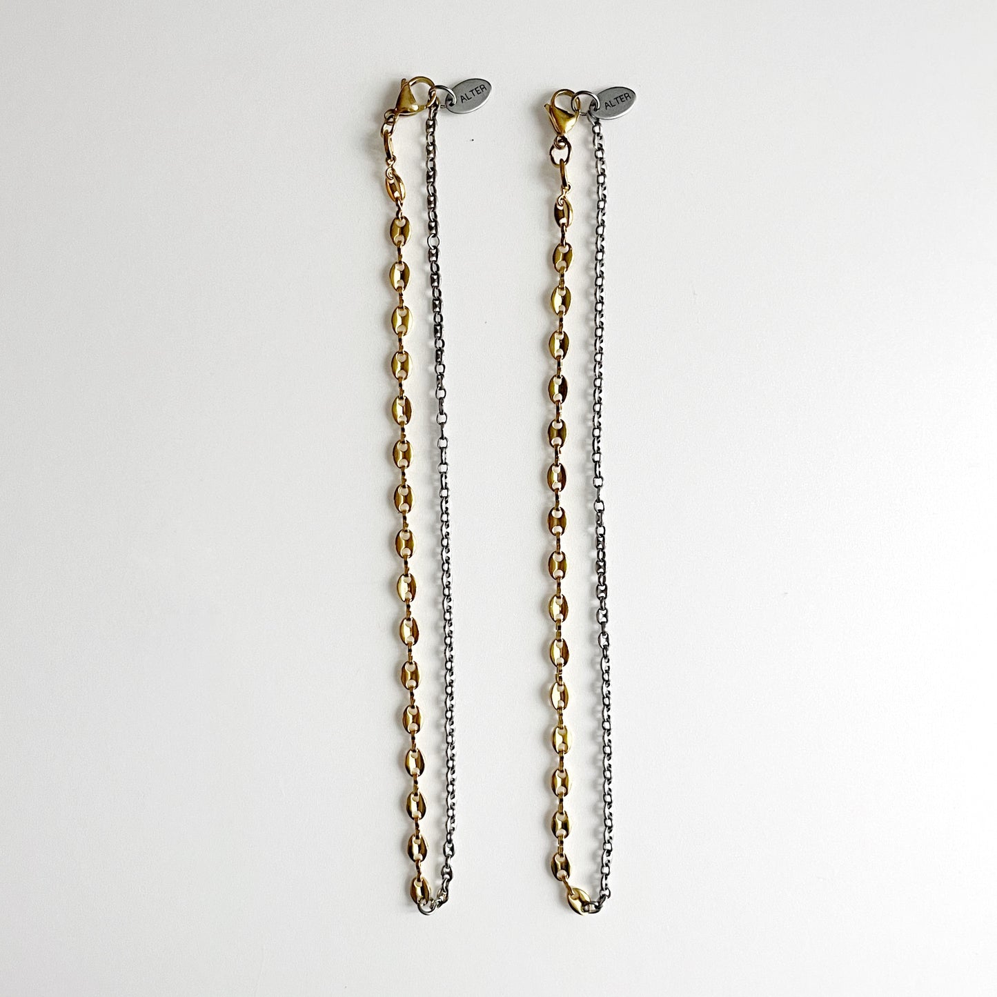 Collier double grain de café