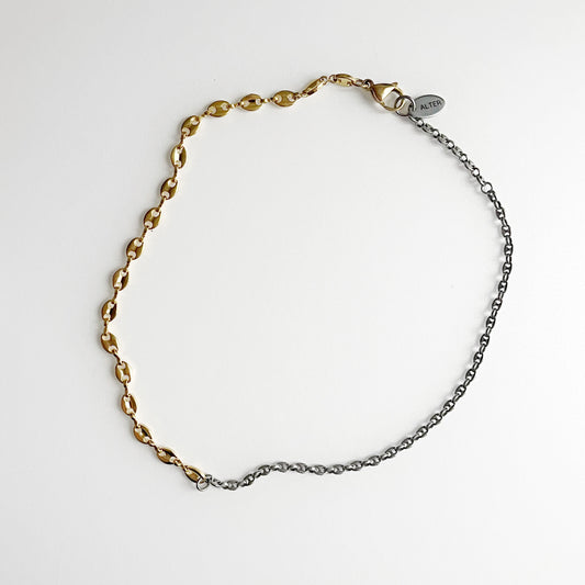 Collier double grain de café