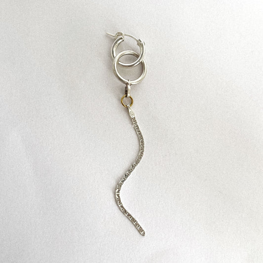 Boucle d'oreille - Maille marine argent 925