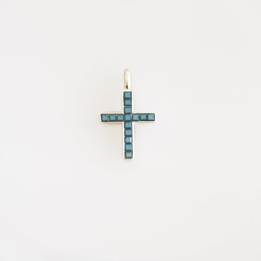 Collier croix bleue - P23.14