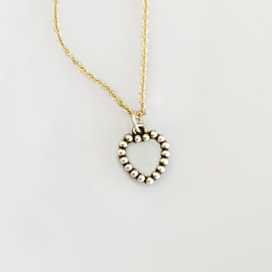 Collier coeur argenté - P23.22